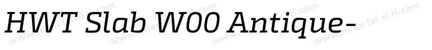 HWT Slab W00 Antique字体转换